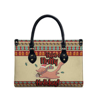 Have A Nutty Holiday Christmas Christmas Leather Bag Xmas Holiday Patterns - Wonder Print Shop