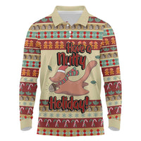 Have A Nutty Holiday Christmas Christmas Long Sleeve Polo Shirt Xmas Holiday Patterns - Wonder Print Shop