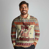 Have A Nutty Holiday Christmas Christmas Long Sleeve Polo Shirt Xmas Holiday Patterns - Wonder Print Shop