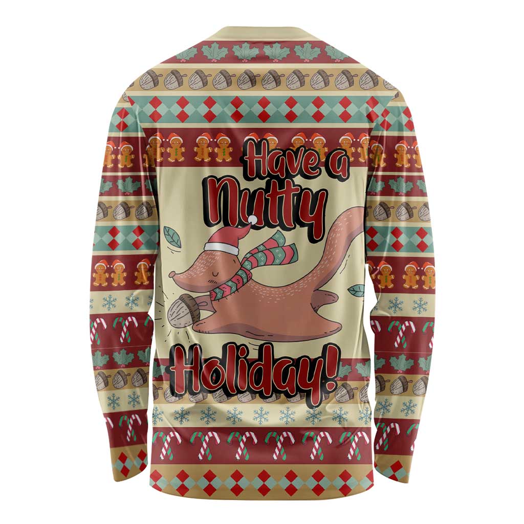 Have A Nutty Holiday Christmas Christmas Long Sleeve Shirt Xmas Holiday Patterns - Wonder Print Shop