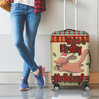 Have A Nutty Holiday Christmas Christmas Luggage Cover Xmas Holiday Patterns - Wonder Print Shop
