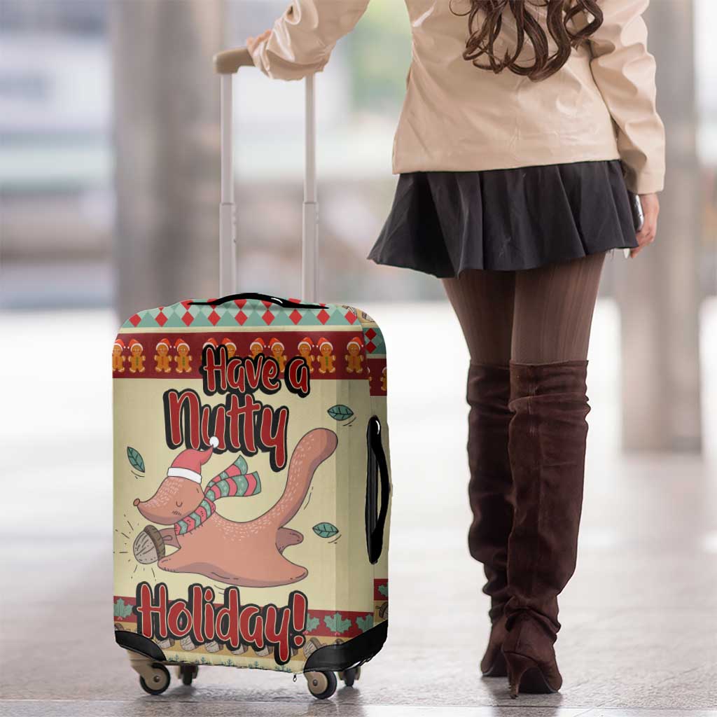 Have A Nutty Holiday Christmas Christmas Luggage Cover Xmas Holiday Patterns - Wonder Print Shop