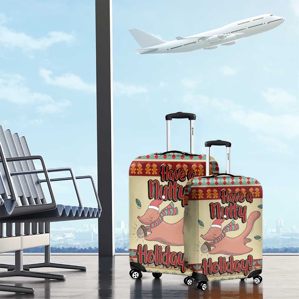 Have A Nutty Holiday Christmas Christmas Luggage Cover Xmas Holiday Patterns - Wonder Print Shop