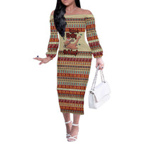 Have A Nutty Holiday Christmas Christmas Off The Shoulder Long Sleeve Dress Xmas Holiday Patterns - Wonder Print Shop