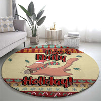 Have A Nutty Holiday Christmas Christmas Round Carpet Xmas Holiday Patterns - Wonder Print Shop