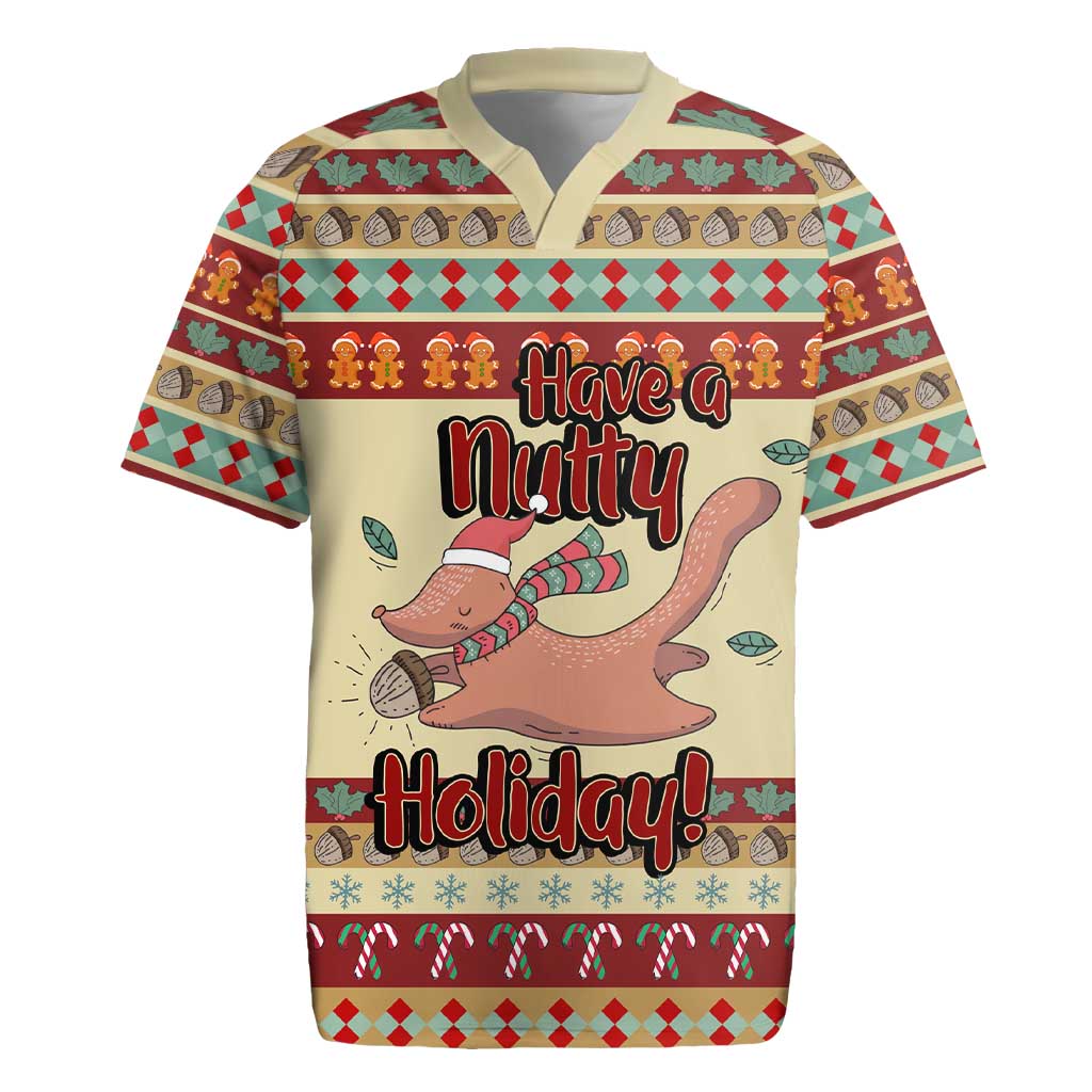 Have A Nutty Holiday Christmas Christmas Rugby Jersey Xmas Holiday Patterns - Wonder Print Shop