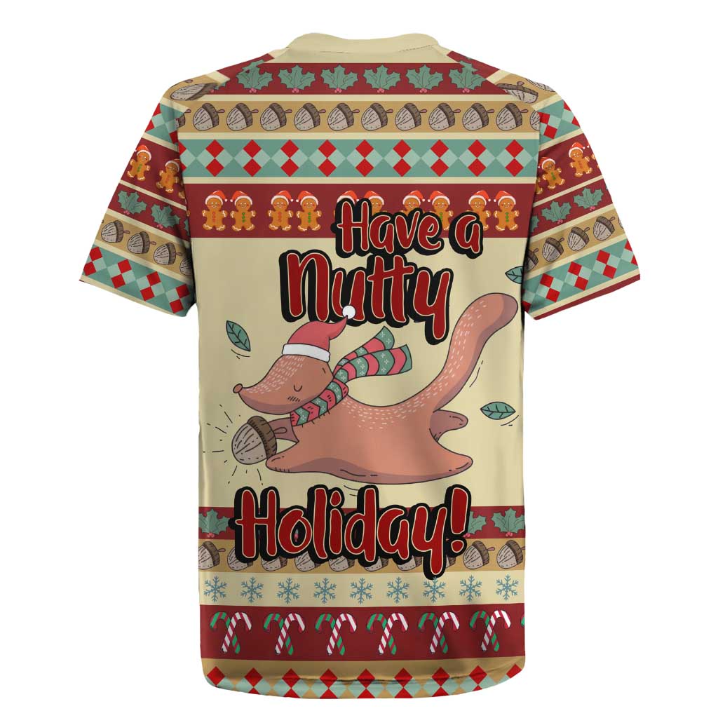 Have A Nutty Holiday Christmas Christmas Rugby Jersey Xmas Holiday Patterns - Wonder Print Shop