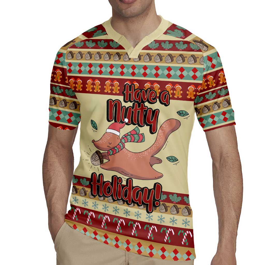 Have A Nutty Holiday Christmas Christmas Rugby Jersey Xmas Holiday Patterns - Wonder Print Shop