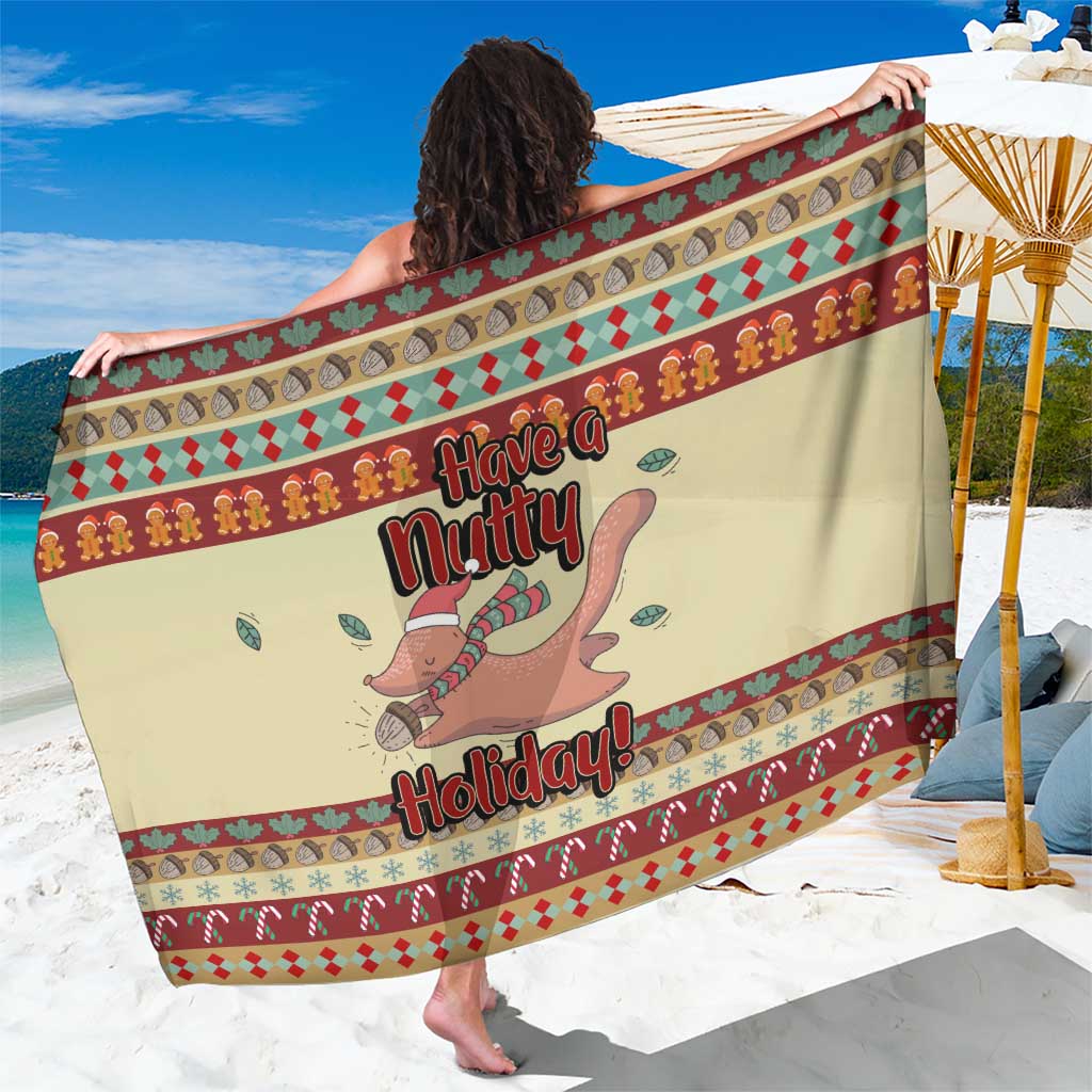 Have A Nutty Holiday Christmas Christmas Sarong Xmas Holiday Patterns - Wonder Print Shop