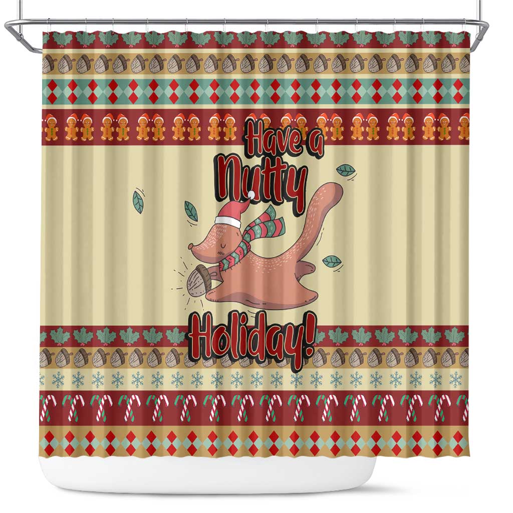 Have A Nutty Holiday Christmas Christmas Shower Curtain Xmas Holiday Patterns - Wonder Print Shop