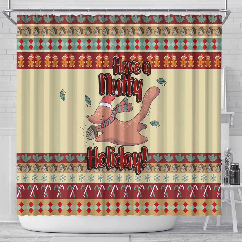 Have A Nutty Holiday Christmas Christmas Shower Curtain Xmas Holiday Patterns - Wonder Print Shop