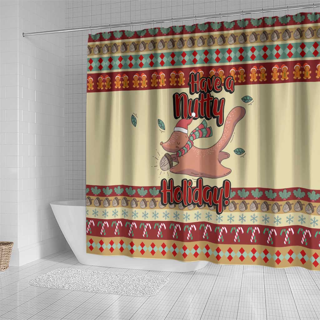 Have A Nutty Holiday Christmas Christmas Shower Curtain Xmas Holiday Patterns - Wonder Print Shop