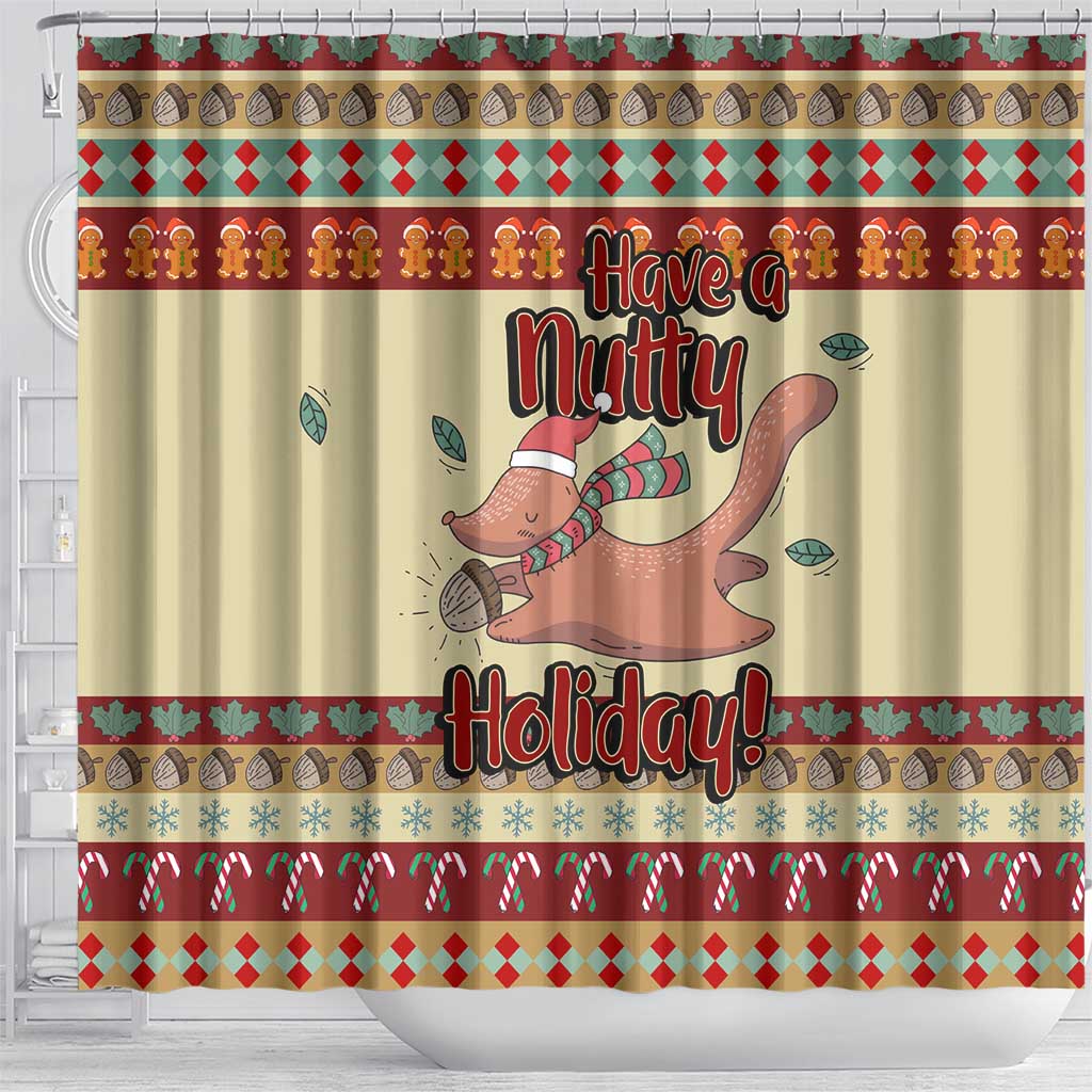 Have A Nutty Holiday Christmas Christmas Shower Curtain Xmas Holiday Patterns - Wonder Print Shop