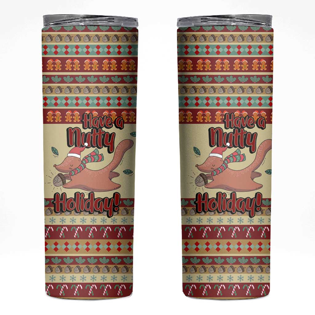 Have A Nutty Holiday Christmas Christmas Skinny Tumbler Xmas Holiday Patterns - Wonder Print Shop
