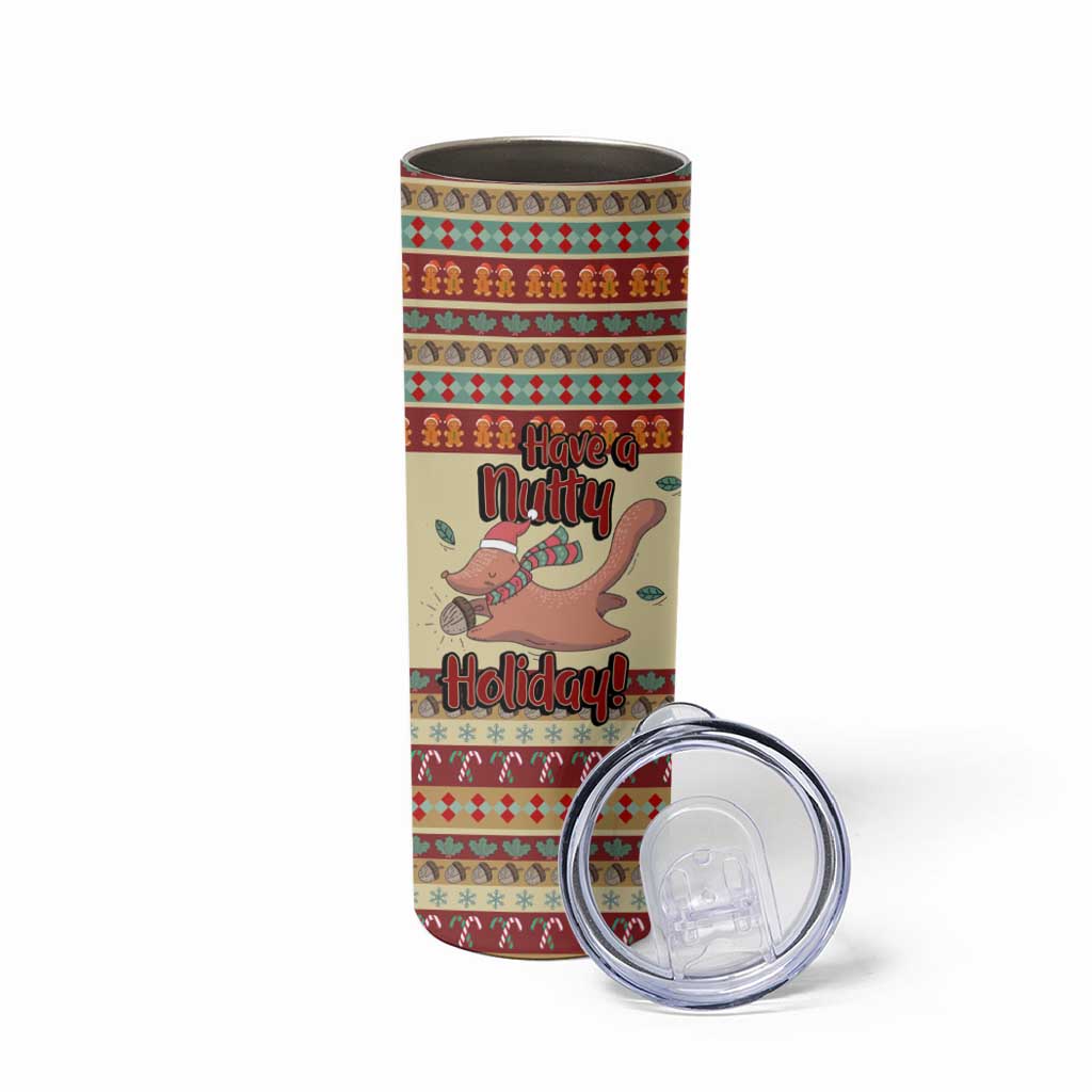Have A Nutty Holiday Christmas Christmas Skinny Tumbler Xmas Holiday Patterns - Wonder Print Shop