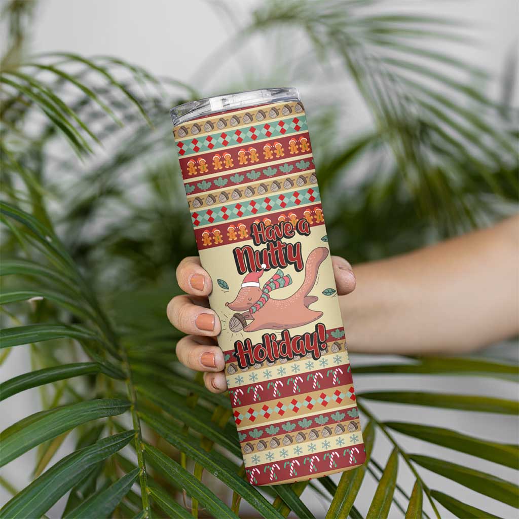 Have A Nutty Holiday Christmas Christmas Skinny Tumbler Xmas Holiday Patterns - Wonder Print Shop