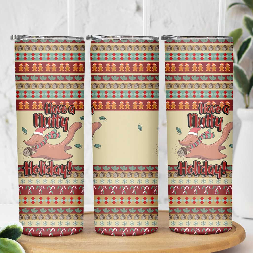 Have A Nutty Holiday Christmas Christmas Skinny Tumbler Xmas Holiday Patterns - Wonder Print Shop