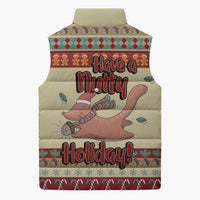Have A Nutty Holiday Christmas Christmas Sleeveless Puffer Jacket Xmas Holiday Patterns - Wonder Print Shop