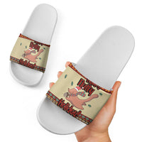 Have A Nutty Holiday Christmas Christmas Slide Sandals Xmas Holiday Patterns - Wonder Print Shop