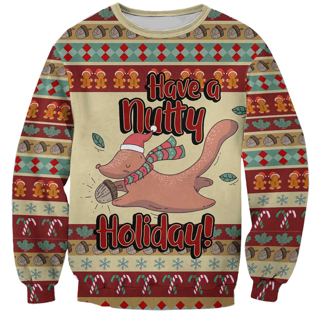 Have A Nutty Holiday Christmas Christmas Sweatshirt Xmas Holiday Patterns - Wonder Print Shop