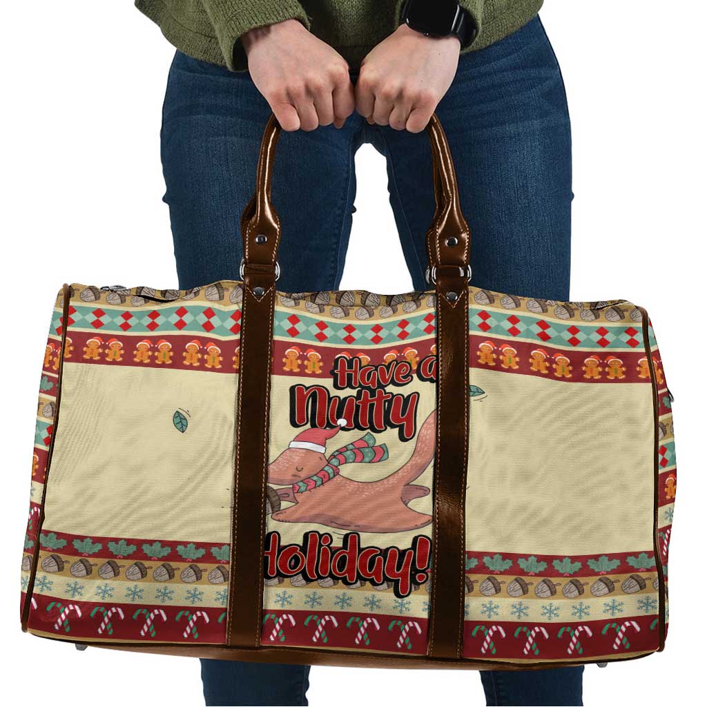 Have A Nutty Holiday Christmas Christmas Travel Bag Xmas Holiday Patterns - Wonder Print Shop