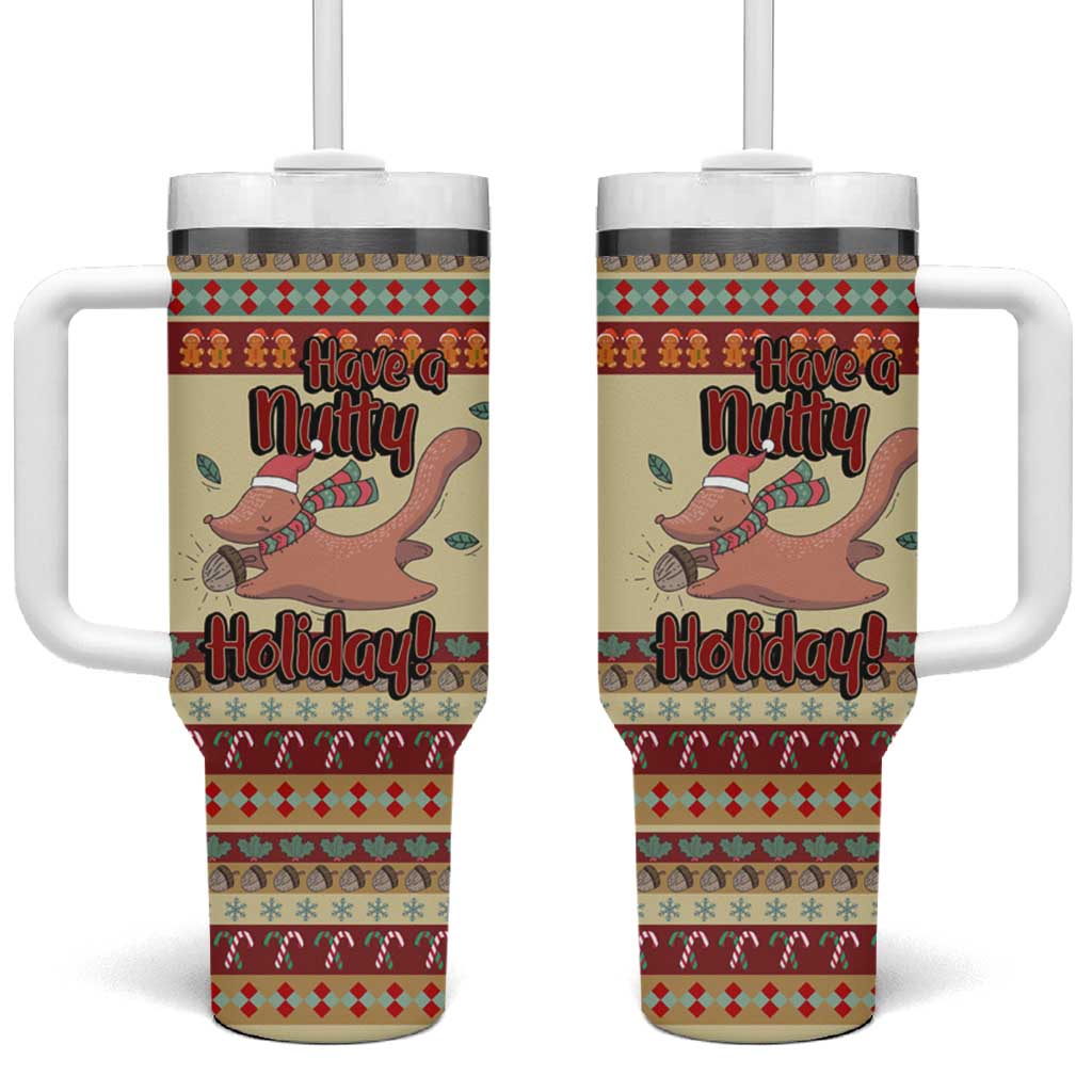 Have A Nutty Holiday Christmas Christmas Tumbler With Handle Xmas Holiday Patterns - Wonder Print Shop