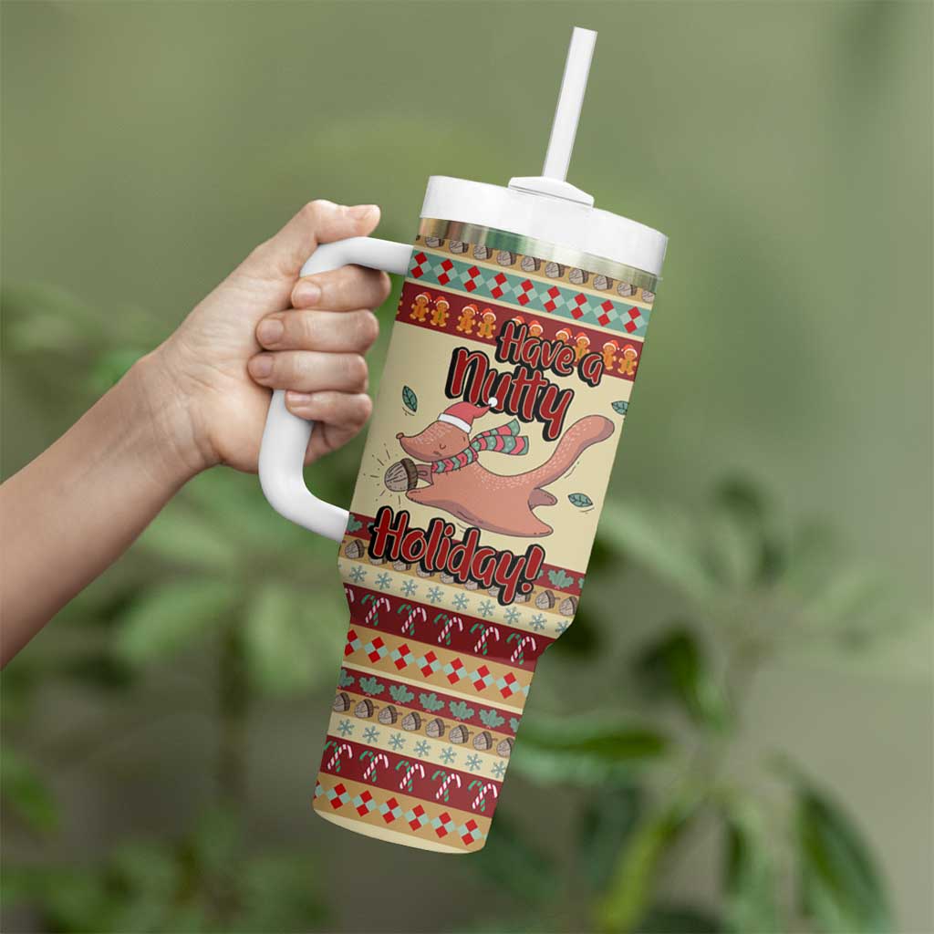 Have A Nutty Holiday Christmas Christmas Tumbler With Handle Xmas Holiday Patterns - Wonder Print Shop