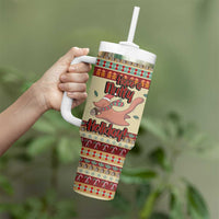 Have A Nutty Holiday Christmas Christmas Tumbler With Handle Xmas Holiday Patterns - Wonder Print Shop
