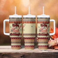 Have A Nutty Holiday Christmas Christmas Tumbler With Handle Xmas Holiday Patterns - Wonder Print Shop