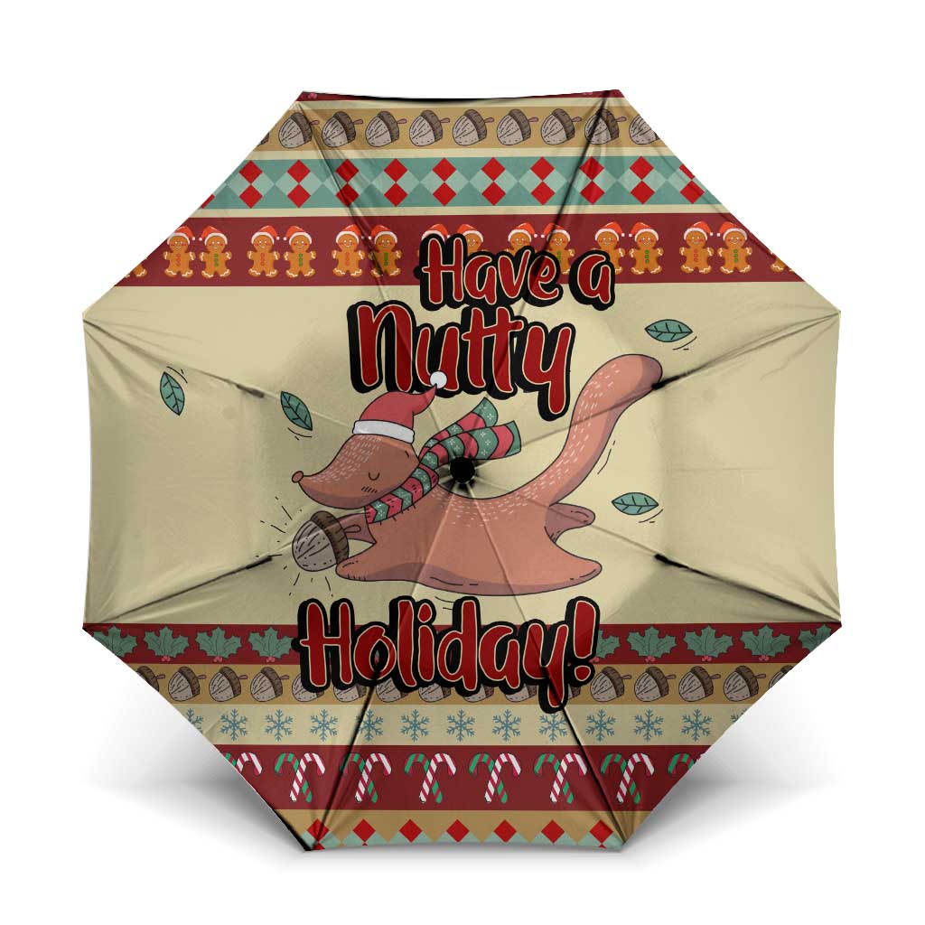 Have A Nutty Holiday Christmas Christmas Umbrella Xmas Holiday Patterns - Wonder Print Shop