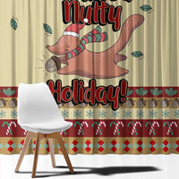 Have A Nutty Holiday Christmas Christmas Window Curtain Xmas Holiday Patterns - Wonder Print Shop