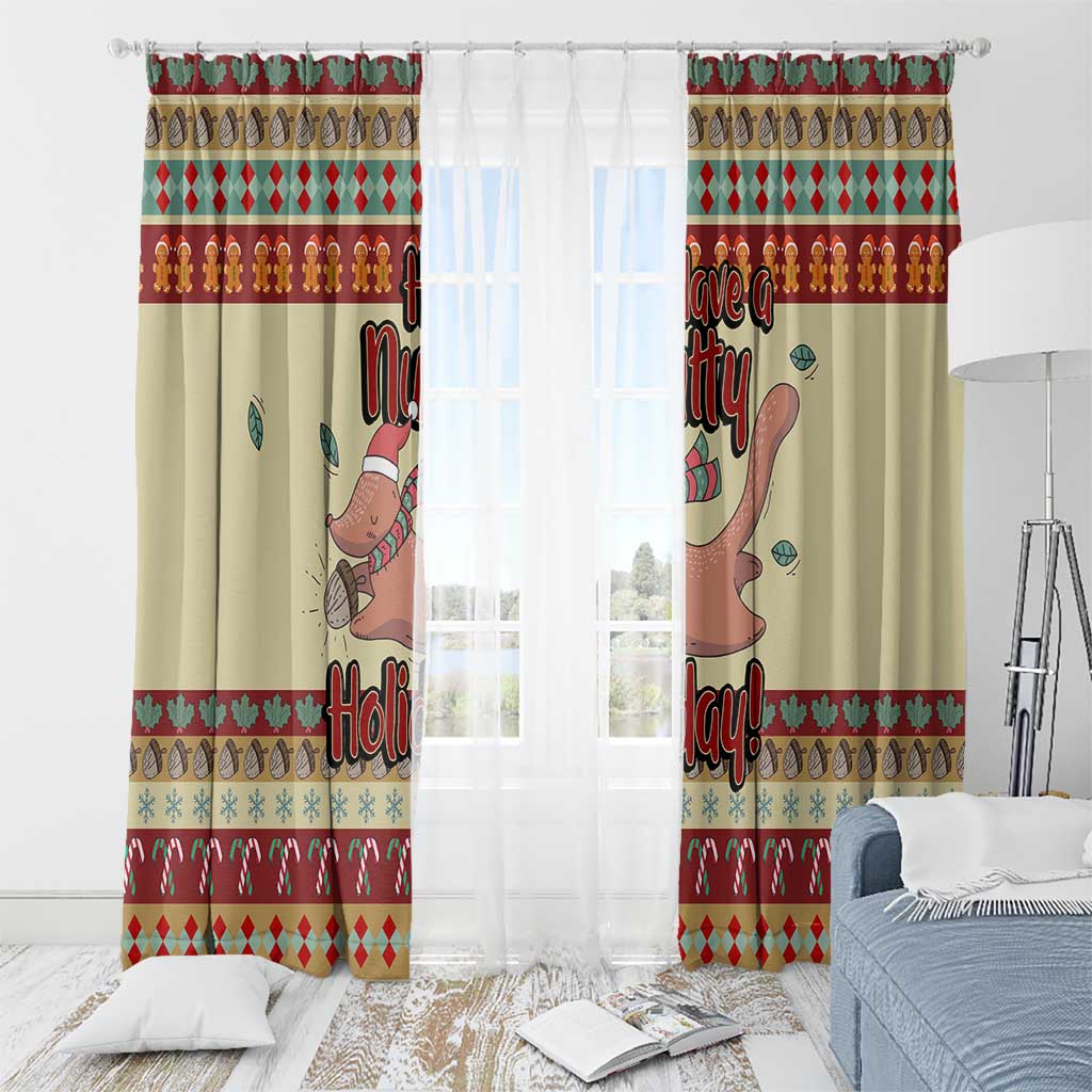 Have A Nutty Holiday Christmas Christmas Window Curtain Xmas Holiday Patterns - Wonder Print Shop
