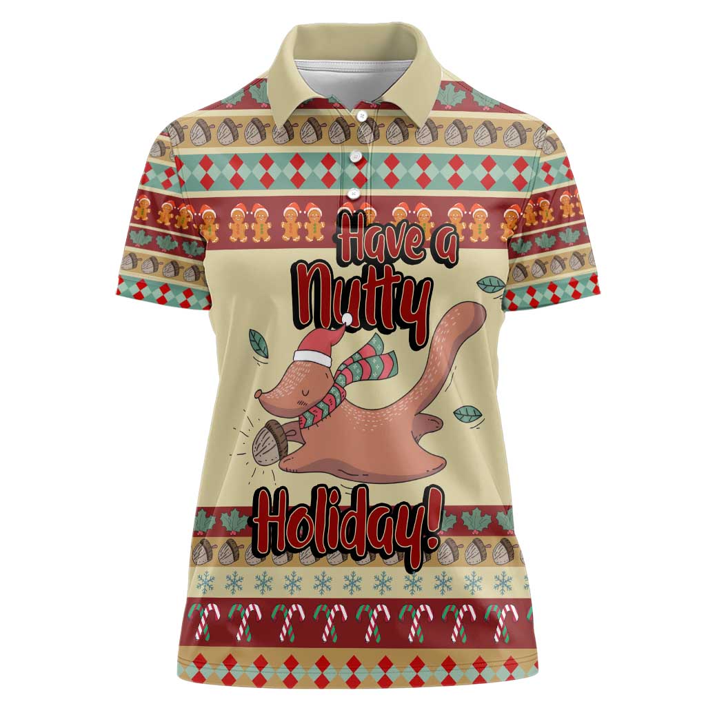 Have A Nutty Holiday Christmas Christmas Women Polo Shirt Xmas Holiday Patterns - Wonder Print Shop