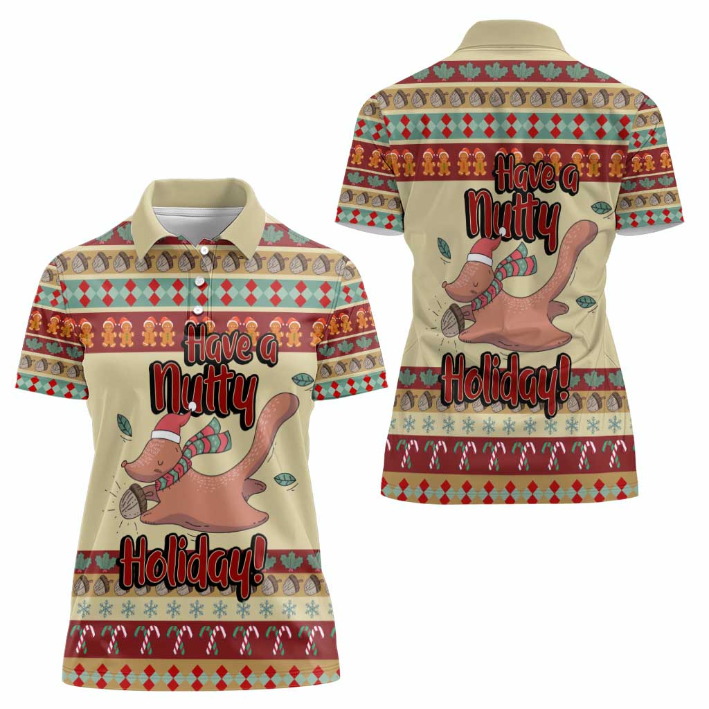Have A Nutty Holiday Christmas Christmas Women Polo Shirt Xmas Holiday Patterns - Wonder Print Shop