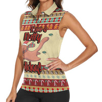 Have A Nutty Holiday Christmas Christmas Women Sleeveless Polo Shirt Xmas Holiday Patterns - Wonder Print Shop