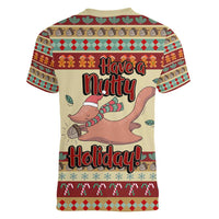 Have A Nutty Holiday Christmas Christmas Women V-Neck T-Shirt Xmas Holiday Patterns - Wonder Print Shop