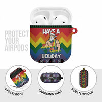 Have A Super Gay Holiday Christmas AirPods Case Xmas Holiday Patterns - Wonder Print Shop