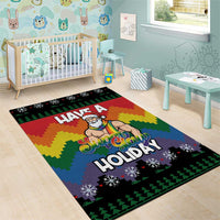 Have A Super Gay Holiday Christmas Area Rug Xmas Holiday Patterns - Wonder Print Shop