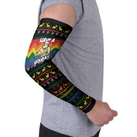 Have A Super Gay Holiday Christmas Arm Sleeves Xmas Holiday Patterns - Wonder Print Shop