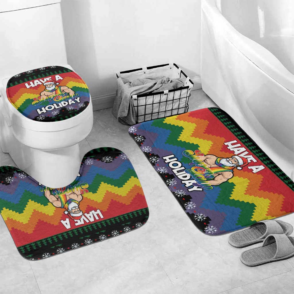 Have A Super Gay Holiday Christmas Bathroom Set Xmas Holiday Patterns - Wonder Print Shop