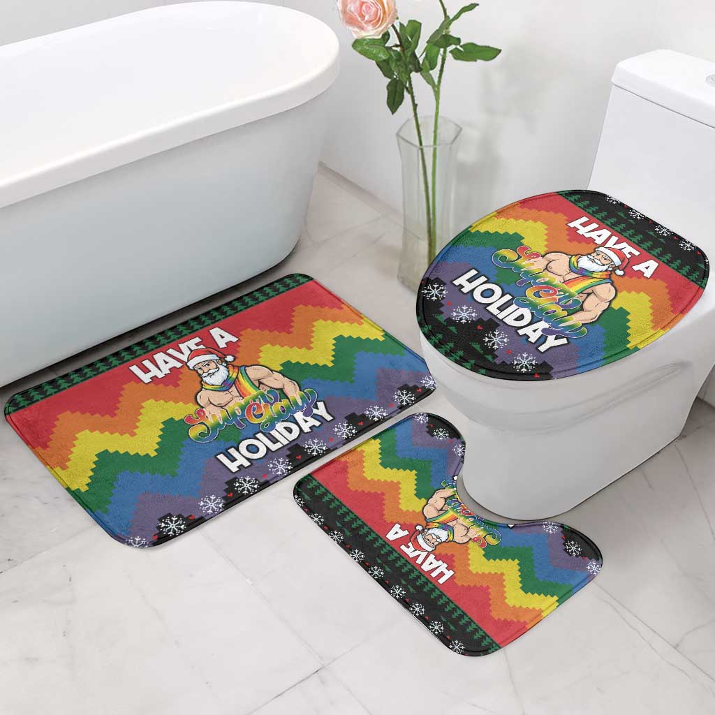 Have A Super Gay Holiday Christmas Bathroom Set Xmas Holiday Patterns - Wonder Print Shop