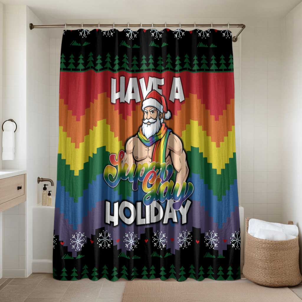 Have A Super Gay Holiday Christmas Bathroom Set Xmas Holiday Patterns - Wonder Print Shop