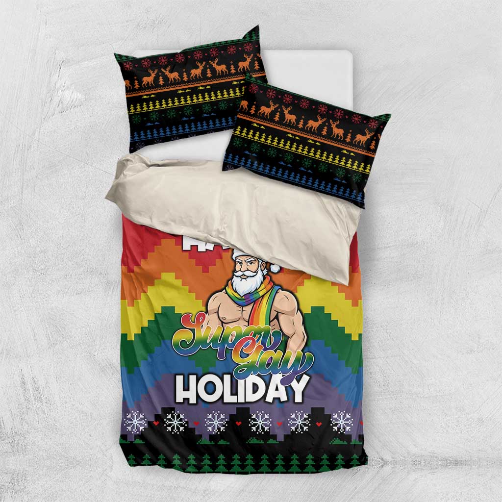 Have A Super Gay Holiday Christmas Bedding Set Xmas Holiday Patterns - Wonder Print Shop