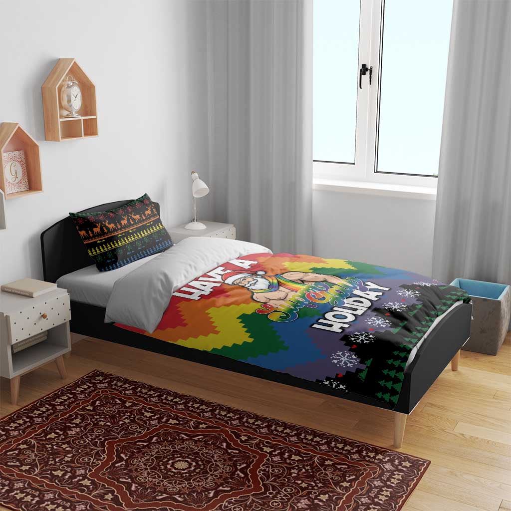 Have A Super Gay Holiday Christmas Bedding Set Xmas Holiday Patterns - Wonder Print Shop