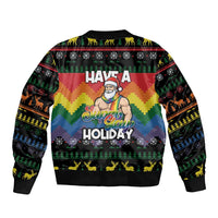 Have A Super Gay Holiday Christmas Bomber Jacket Xmas Holiday Patterns - Wonder Print Shop