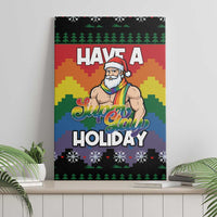Have A Super Gay Holiday Christmas Canvas Wall Art Xmas Holiday Patterns - Wonder Print Shop