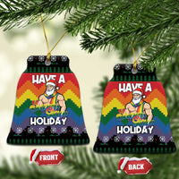 Have A Super Gay Holiday Christmas Ceramic Ornament Xmas Holiday Patterns - Wonder Print Shop