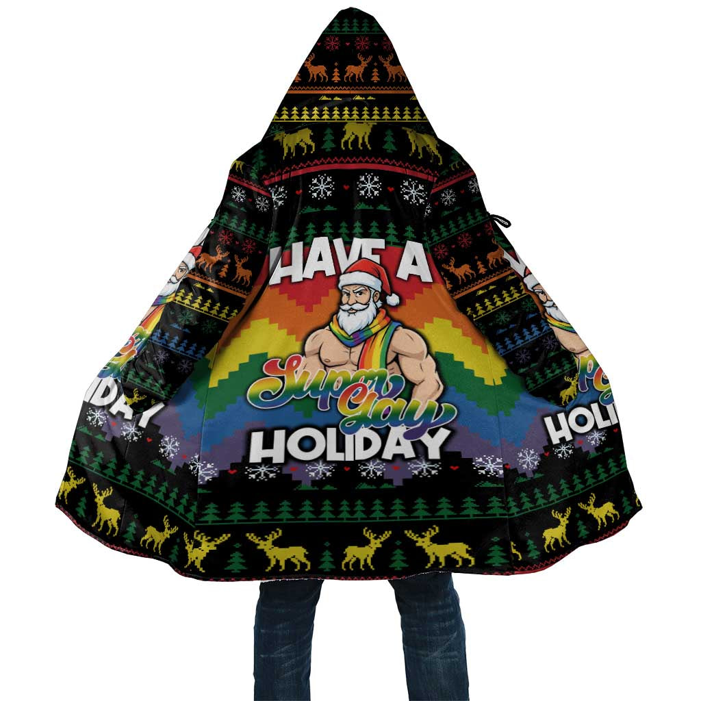 Have A Super Gay Holiday Christmas Cloak Xmas Holiday Patterns - Wonder Print Shop