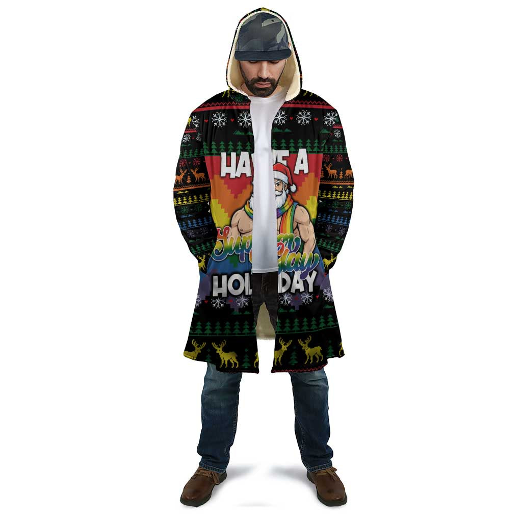 Have A Super Gay Holiday Christmas Cloak Xmas Holiday Patterns - Wonder Print Shop
