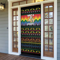 Have A Super Gay Holiday Christmas Door Cover Xmas Holiday Patterns - Wonder Print Shop